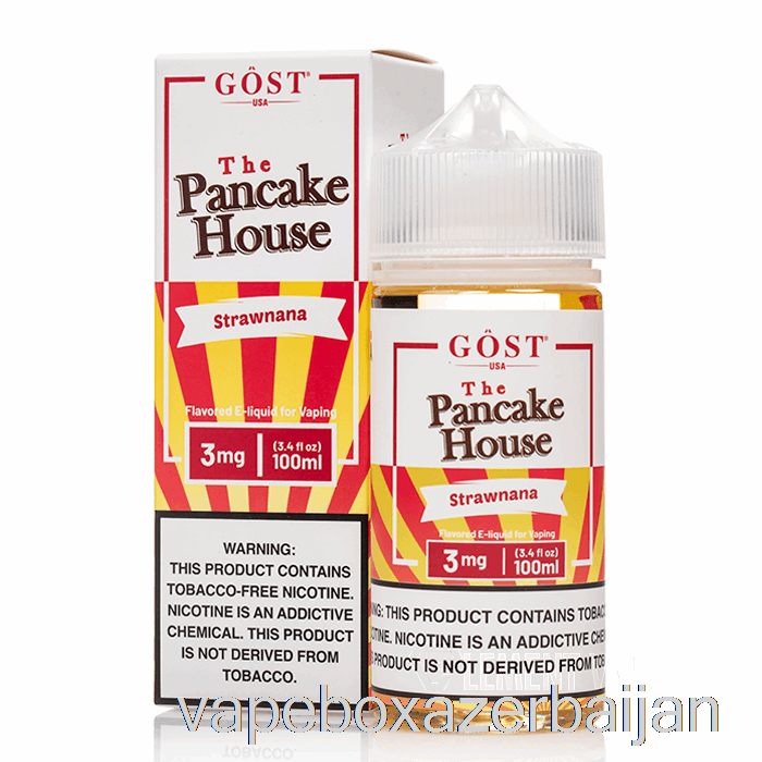 E-Juice Vape Strawnana - The Pancake House - GOST Vapor - 100mL 0mg